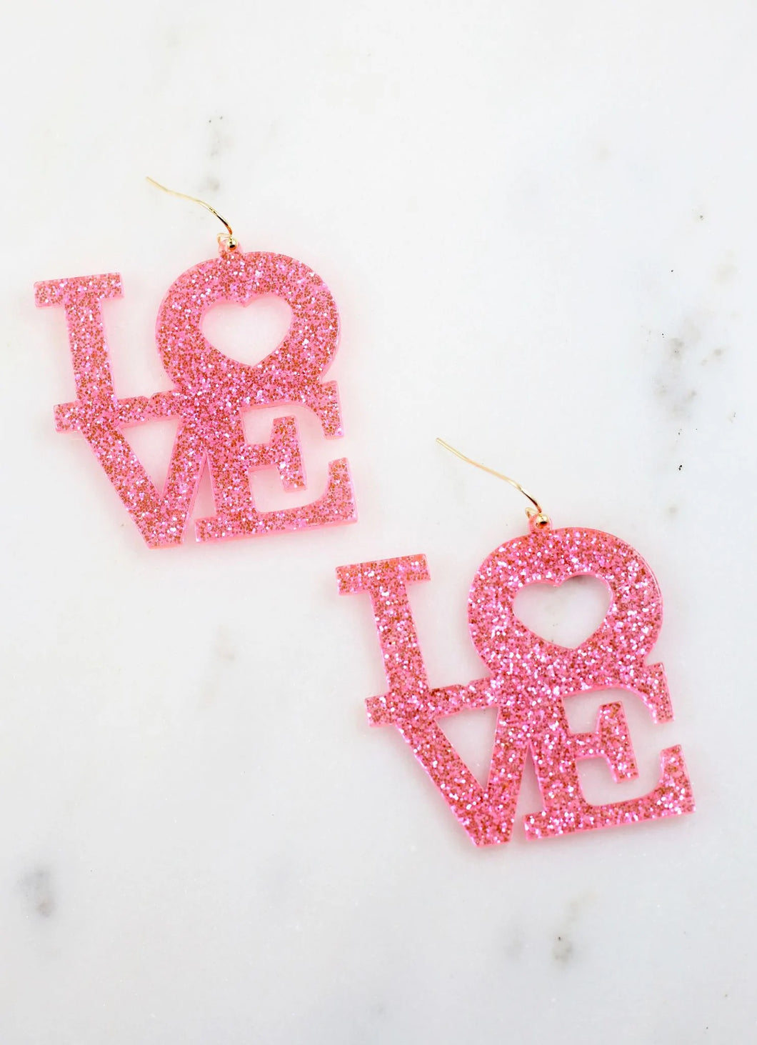 LOVE Glitter Earrings