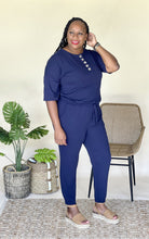 Load image into Gallery viewer, Jogger Jumpsuit (Navy)
